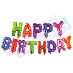 16" Folyo Happy Brithday Balon Rengarenk 16" Folyo Happy Brithday Balon Rengarenk