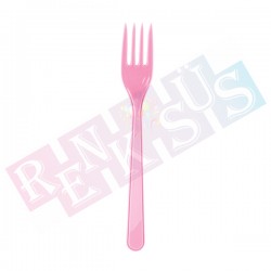 Plastik Çatal Pembe Plastik Çatal Pembe
