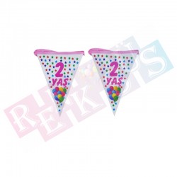2 Yaş Pembe Bayrak Flama 2 Yaş Pembe Bayrak Flama