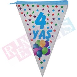4 Yaş Mavi Bayrak Flama 4 Yaş Mavi Bayrak Flama