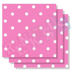 Puantiyeli Pembe Peçete