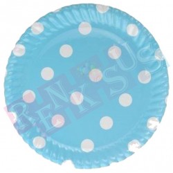 Mavi Puantiyeli Tabak