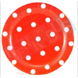 Kırmızı Puantiyeli Tabak