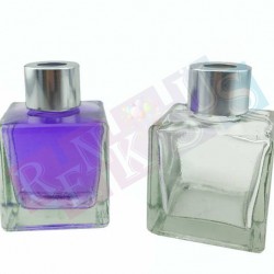 50 cc Kare Bambu Şişesi Gümüş Kapaklı 50 cc Kare Bambu Şişesi Gümüş Kapaklı