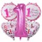 1 Yaş Folyo Pembe Balon Seti 5'li 1 Yaş Folyo Pembe Balon Seti 5'li