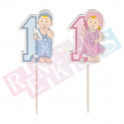25'li 1 Yaş Pasta Kürdanı Pembe 25'li 1 Yaş Pasta Kürdanı Pembe