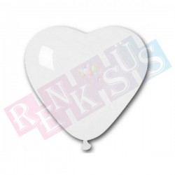 Kalp Latex Balon Beyaz 10'lu Kalp Latex Balon Beyaz 10'lu