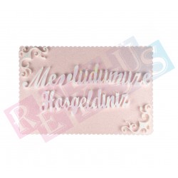 Pembe Mevlidimize Hoşgeldiniz Strafor Kapı Süsü