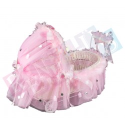 Dağıtma Sepeti Hasır Puset Pembe Model 1