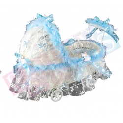 Dağıtma Sepeti Hasır Puset Mavi Model 2