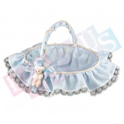 Dağıtma Sepeti Keten Ayıcıklı Mavi