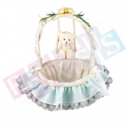 Dağıtma Sepeti Keten Salıncaklı Ayıcık Mavi Dağıtma Sepeti Keten Salıncaklı Ayıcık Mavi