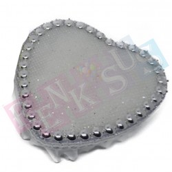 Takı İğnedanlığı Kalp Gümüş