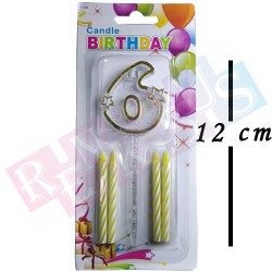 Rakam Mum Gold Plastik Altı Rakam Mum Gold Plastik Altı