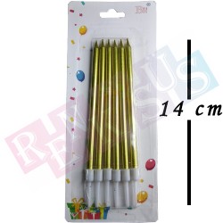 Çubuk Mum Gold 14 cm 6'lı Çubuk Mum Gold 14 cm 6'lı