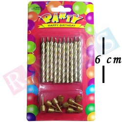 Çubuk Mum Gold 6 cm 10'lu Çubuk Mum Gold 6 cm 10'lu