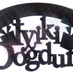 İyiki Doğdun Süs Simli Eva Siyah İyiki Doğdun Süs Simli Eva Siyah