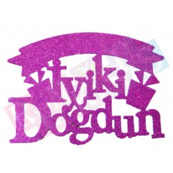 İyiki Doğdun Süs Simli Eva Mor