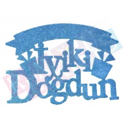 İyiki Doğdun Süs Simli Eva Mavi