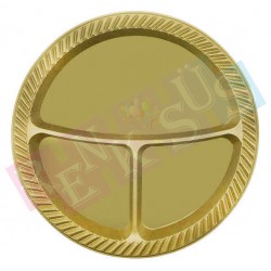 Plastik Tabak Gold 3 Bölmeli