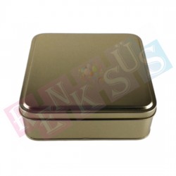 Metal Çikolata Kutusu Kare Gold Metal Çikolata Kutusu Kare Gold