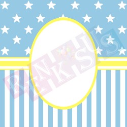 Yıldızlı Çikolata Etiketi Mavi Yıldızlı Çikolata Etiketi Mavi