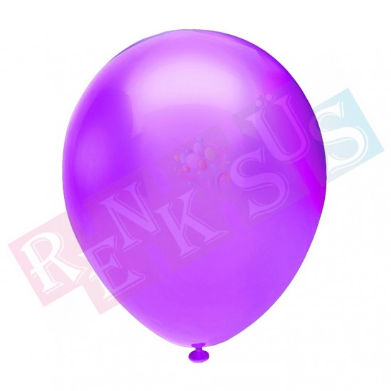 Metalik Balon Mor - Violet Paket