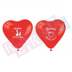 Balon Benimle Evlenirmisin Kalpli Kırmızı Paket Balon Benimle Evlenirmisin Kalpli Kırmızı Paket