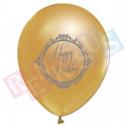 Balon Happy Birthday Gold Paket Balon Happy Birthday Gold Paket