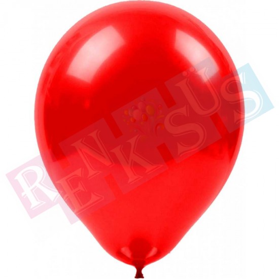 Metalik Kırmızı Balon (10'lu Paket) Metalik Balonlar