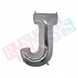 Folyo Balon 40 inç Gümüş J Folyo Balon 40 inç Gümüş J