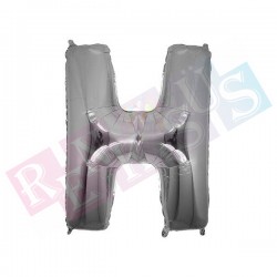 Folyo Balon 16 inç Gümüş H Folyo Balon 16 inç Gümüş H