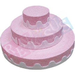 3 Katlı Strafor Pasta Pembe 3 Katlı Strafor Pasta Pembe