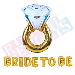 Bride To Be Gold Folyo Balon Seti Yüzüklü Bride To Be Gold Folyo Balon Seti Yüzüklü