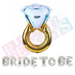 Bride To Be Gümüş Folyo Balon Seti Yüzüklü Bride To Be Gümüş Folyo Balon Seti Yüzüklü