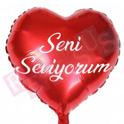 Folyo Kalp Balon 18 İnç Seni Seviyorum