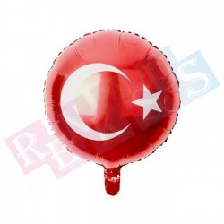 Folyo Balon 18 İnç Türk Bayraklı