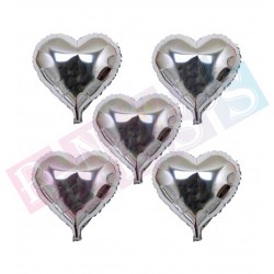 Folyo Kalp Balon 10 İnç Gümüş