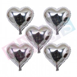 Folyo Kalp Balon 10 İnç Gümüş Folyo Kalp Balon 10 İnç Gümüş