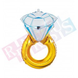 Folyo Balon Tek Taş Yüzük Büyük