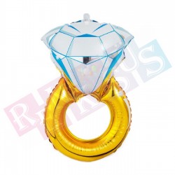 Folyo Balon Tek Taş Yüzük Büyük Folyo Balon Tek Taş Yüzük Büyük