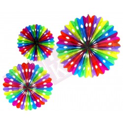 Yelpaze Sarkıt Süs Rengarenk 3lü Set