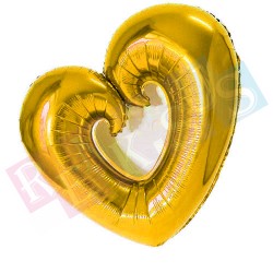 Folyo Kalp Balon İçi Boş Gold Büyük Boy Folyo Kalp Balon İçi Boş Gold Büyük Boy