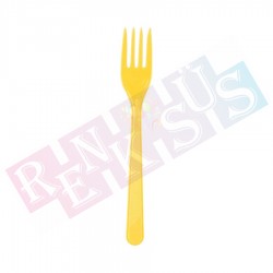 Plastik Çatal Sarı Plastik Çatal Sarı