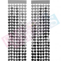 Arka Fon Metalize Kalpli Gümüş