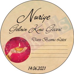 Deri Tef İçin Sticker Baskı Model 9