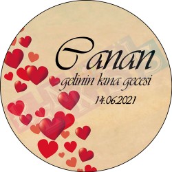 Deri Tef İçin Sticker Baskı Model 8