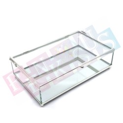 Cam Çikolata Tepsisi Gümüş Cam Çikolata Tepsisi Gümüş