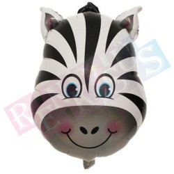 Zebra Kafası Karakterli Folyo Balon Zebra Kafası Karakterli Folyo Balon
